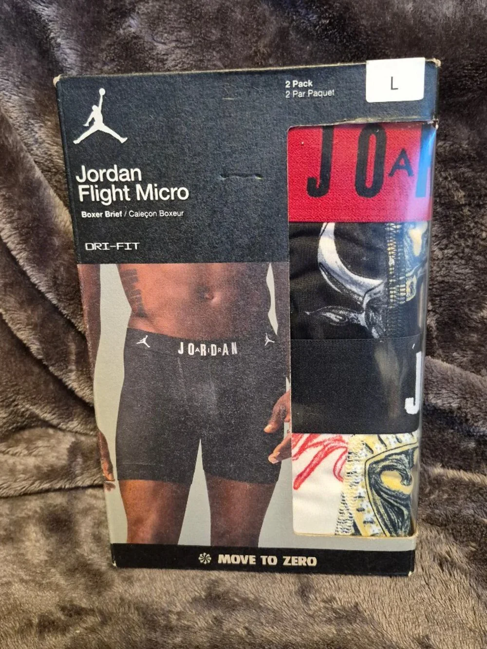Jordan Flight Micro Dri-Fit Boxer Briefs 2 Pack Mens Large 36